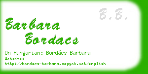barbara bordacs business card